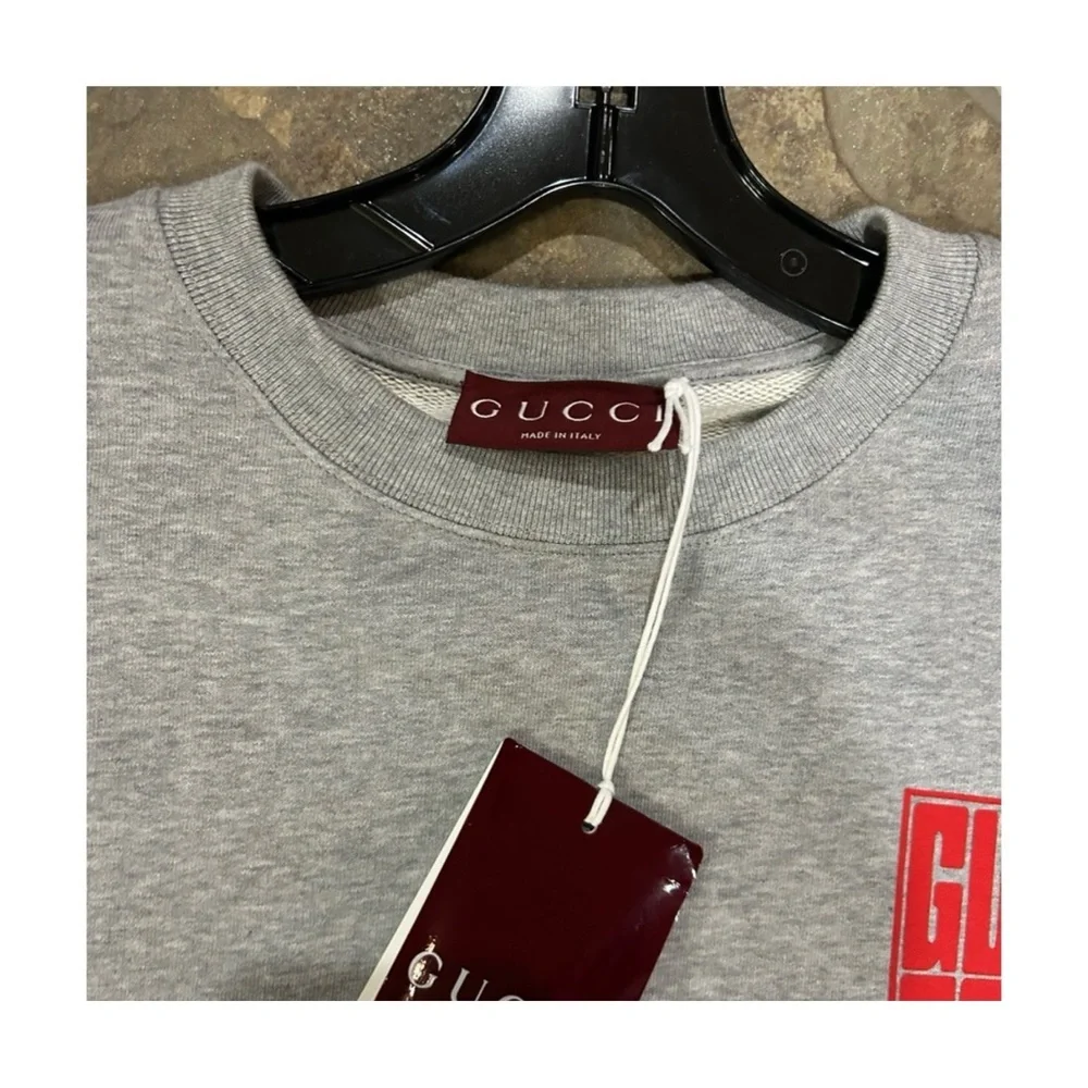 Gucci jersey cotton, archival inspired sweatshirt size large made Italy